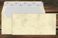 [16409106] Briefhüllen mit Seidenfutter DL 110x220 mm Haftklebend Chamois Marmora 100 g/qm